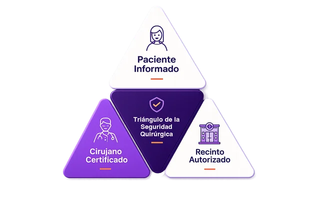 Triángulo de la Seguridad Quirúrgica: consulta, plan personalizado y procedimiento seguro